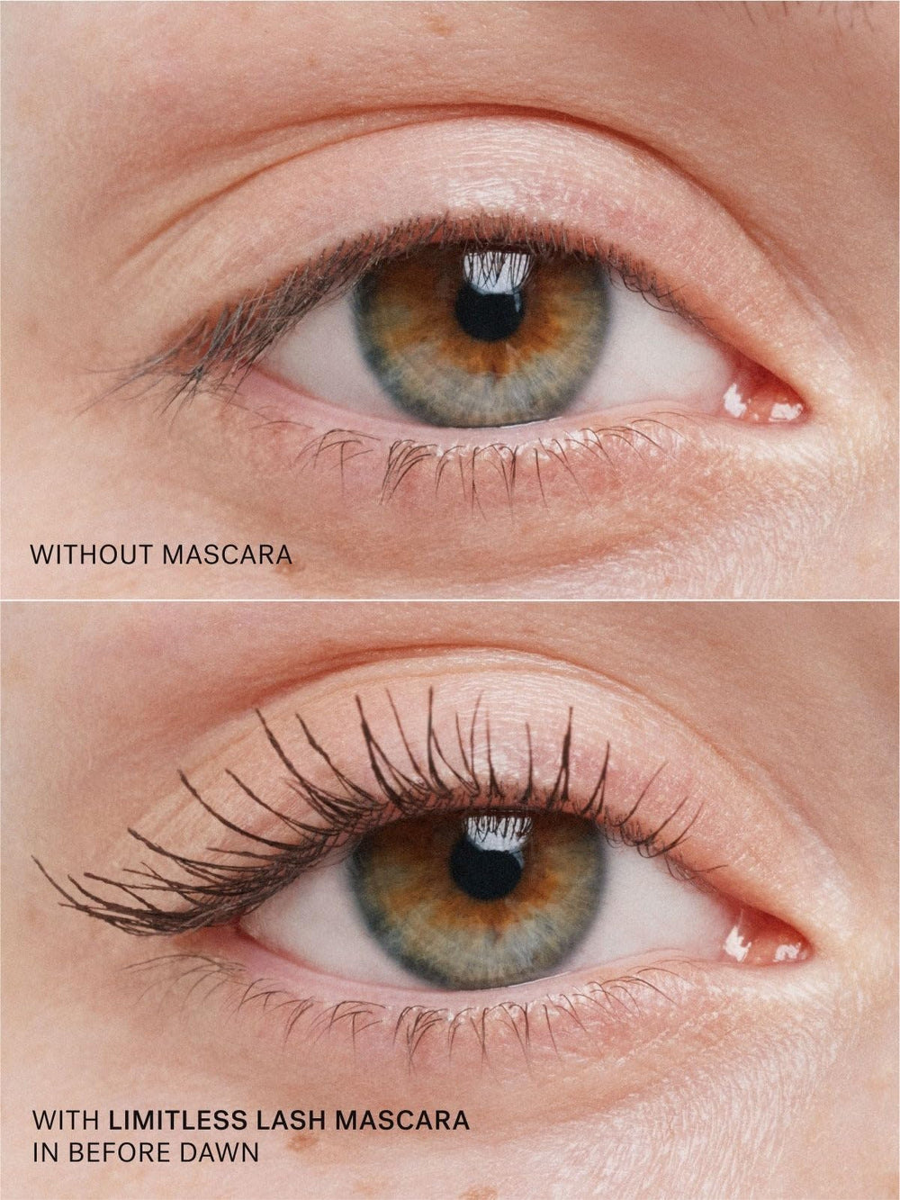 ILIA Limitless Lash Mascara application on lashes for lift