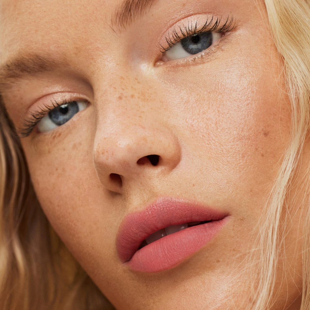 ILIA Lip Sketch application on lips demonstrates comfortable wear and even color.