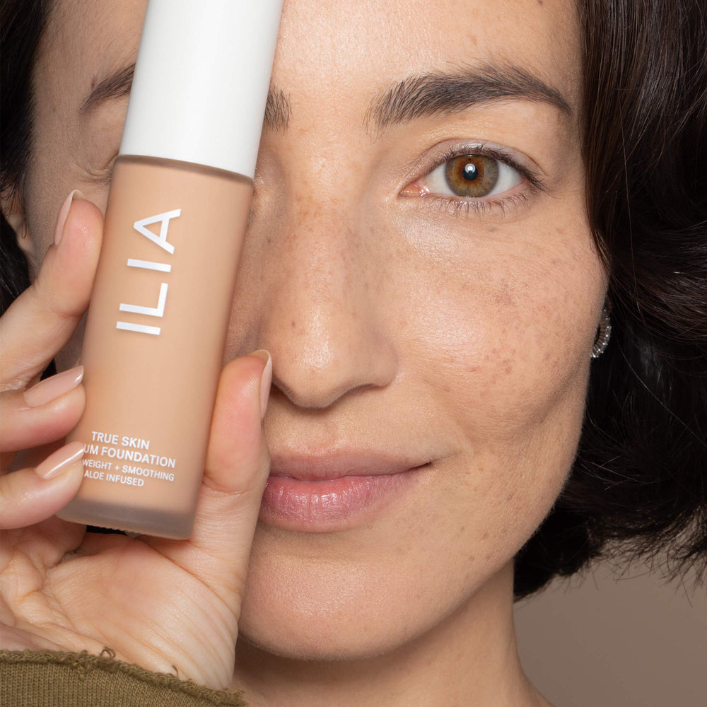 ILIA natural skin-like finish suggesting effortless, real-looking skin.