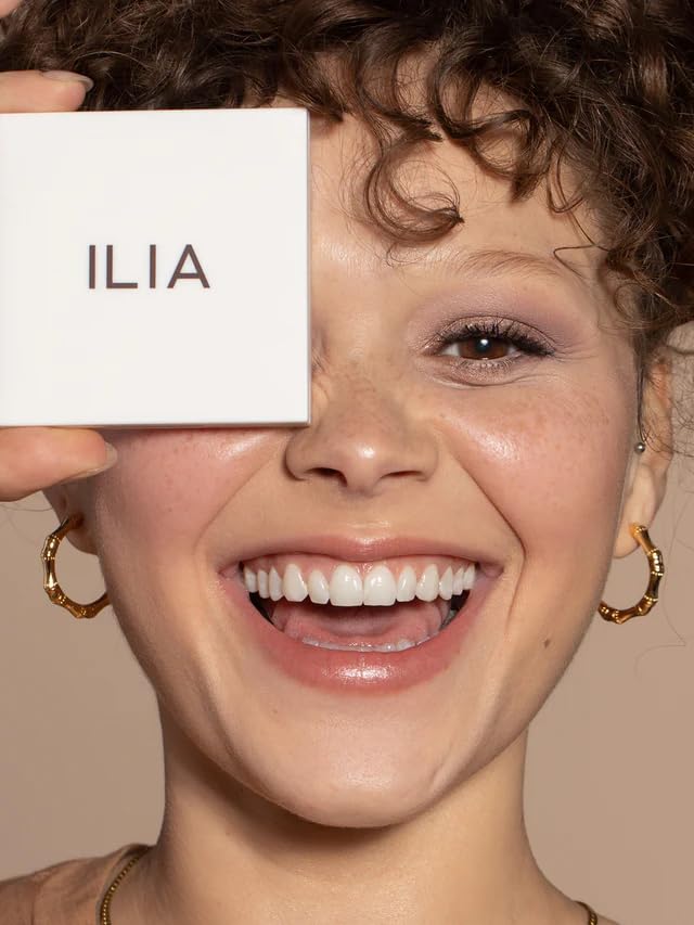 ILIA Necessary Eyeshadow metallic finish swatch highlights rich pigment payoff.