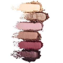 ILIA Necessary Eyeshadow swatches display matte, satin, and metallic finishes for day-to-night options.