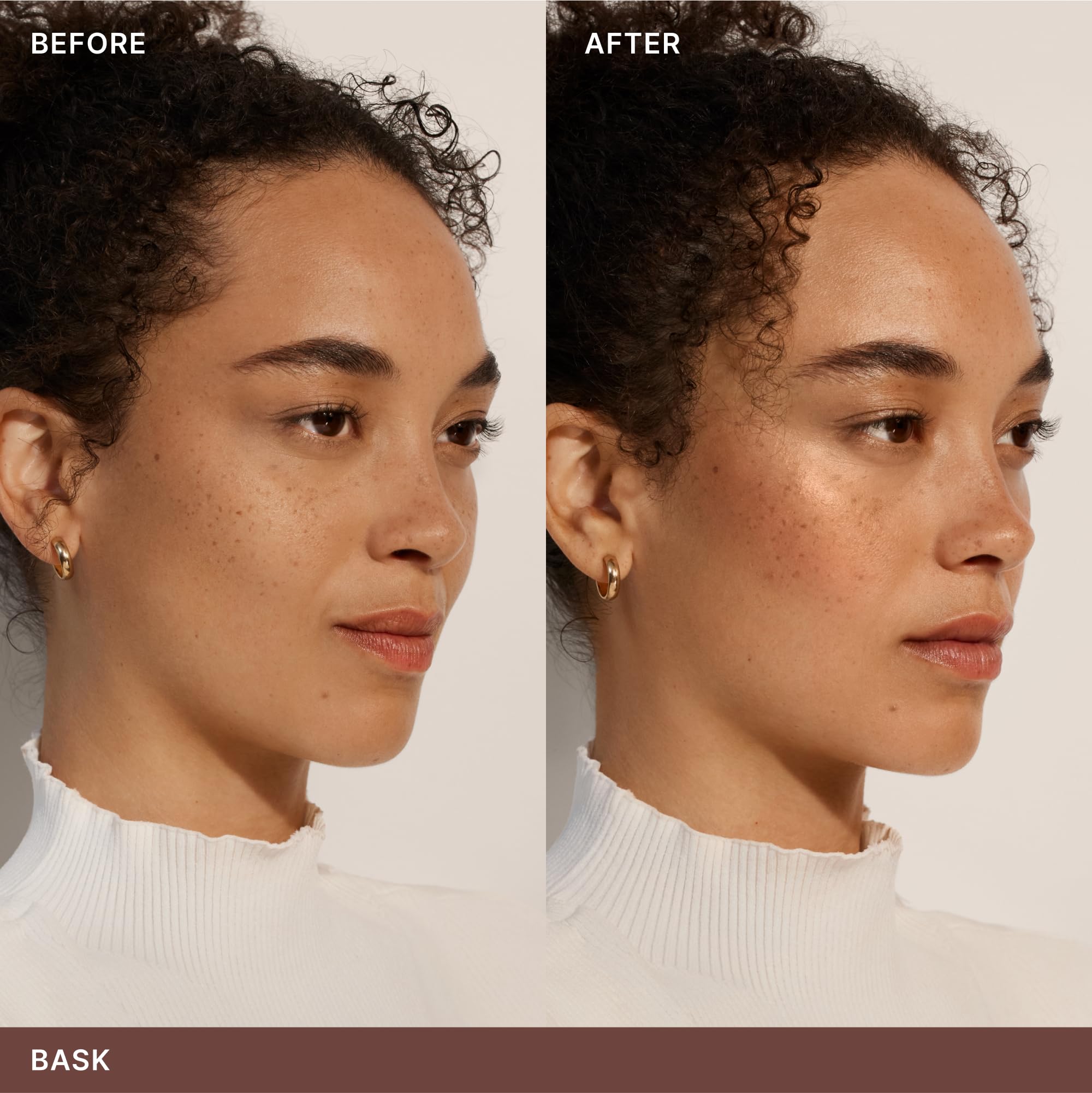 ILIA Sunshift bronzer angled brush application for precise cheekbone definition