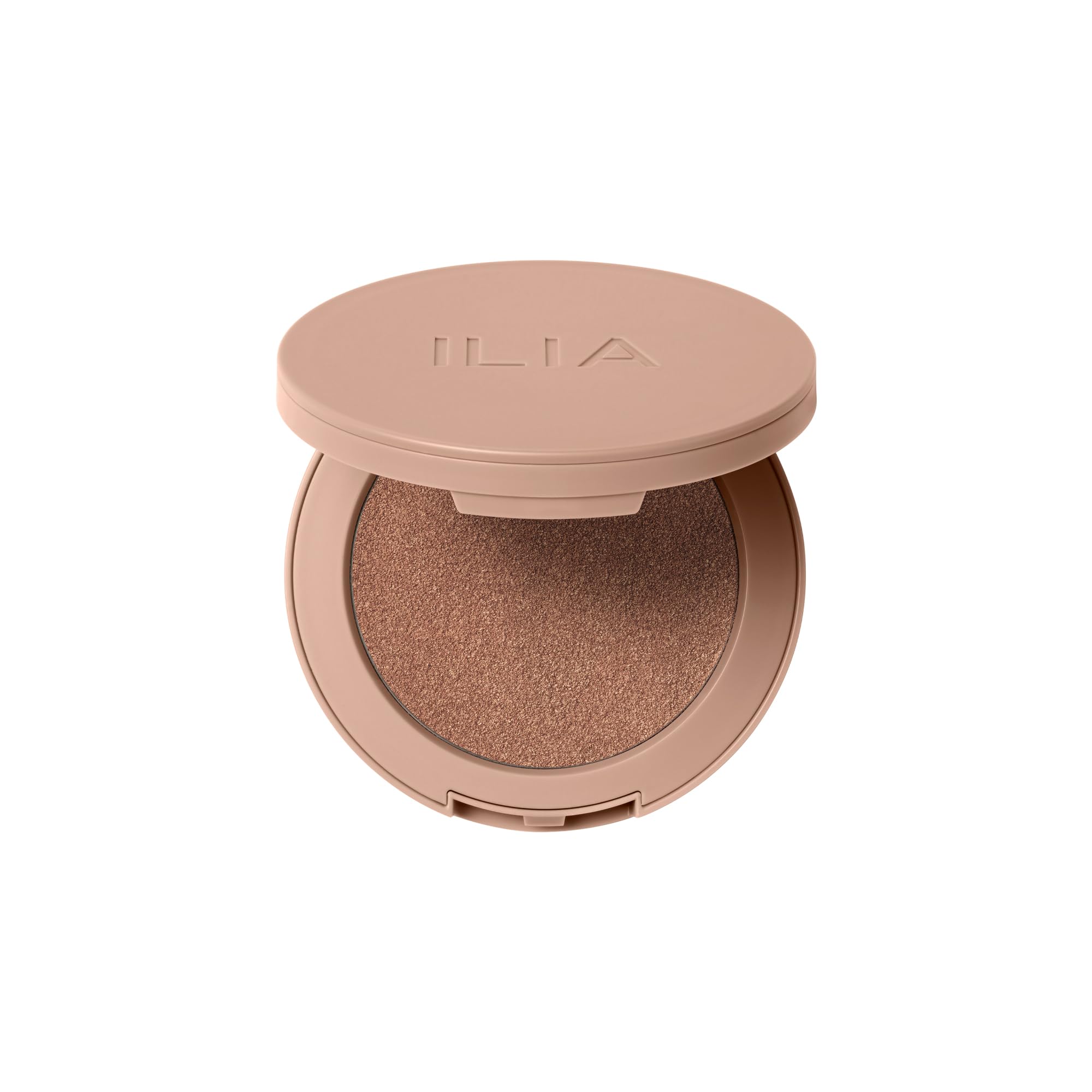 Ilia SunShift Eclipse swatch shows peachy bronze warmth with blendable cream-to-powder texture