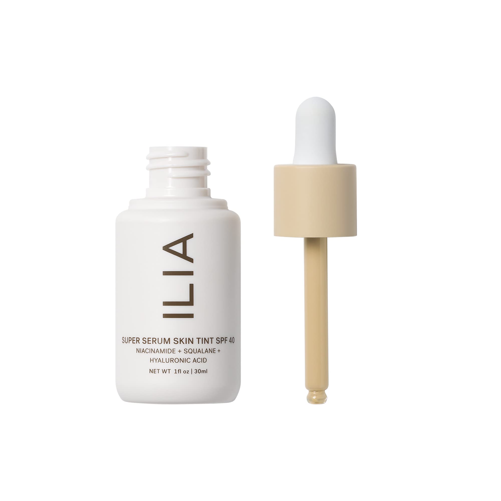 ILIA tint pump dispensing a lightweight, breathable daily wear.