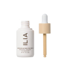 ILIA tint pump dispensing a lightweight, breathable daily wear.