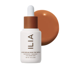 ILIA Super Serum Skin Tint SPF 40 bottle close-up with mineral protection