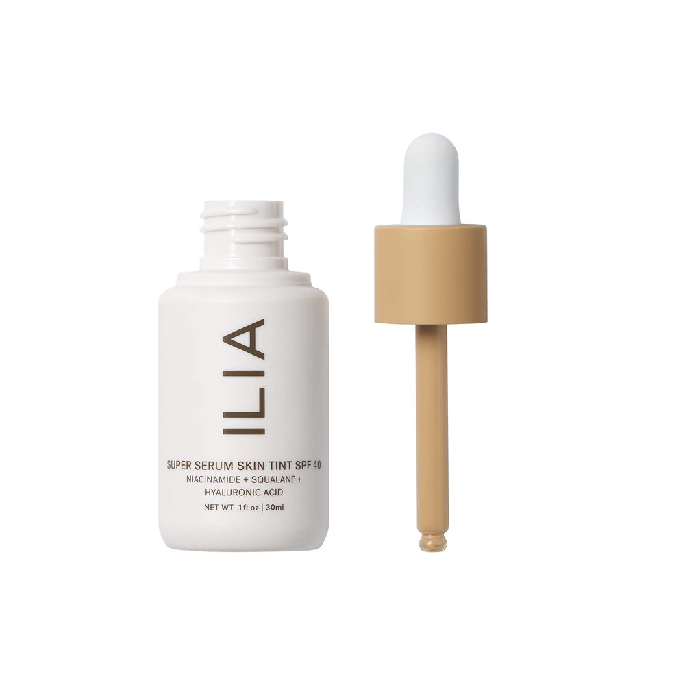 ILIA texture swirl on skin highlights seamless blend and dewy finish for everyday wear.