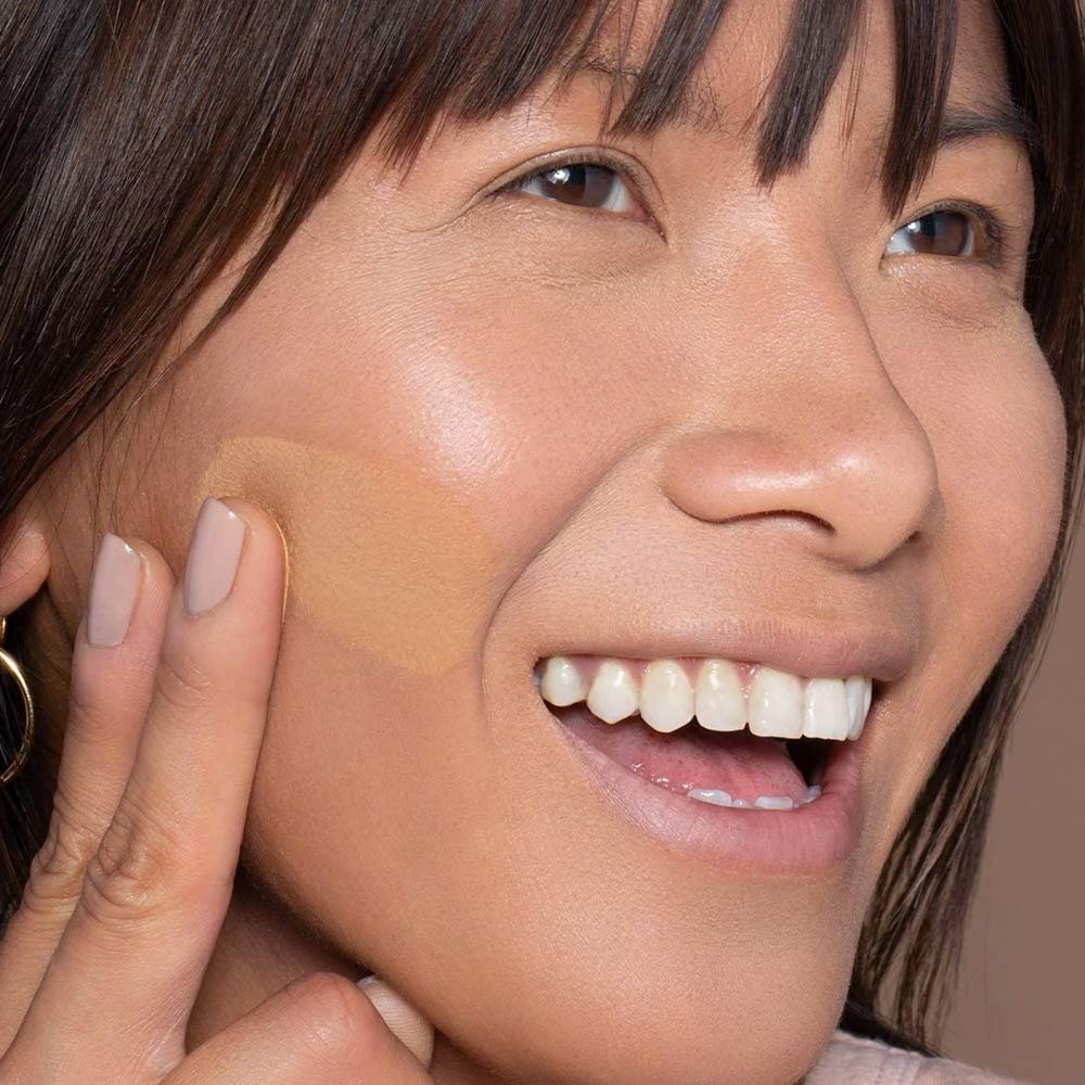 Buildable coverage swatch of ILIA True Skin Serum Foundation on forearm