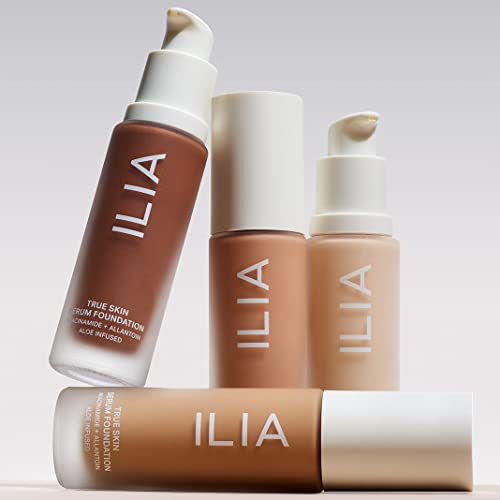 Dermatologist-tested badge visible on ILIA foundation