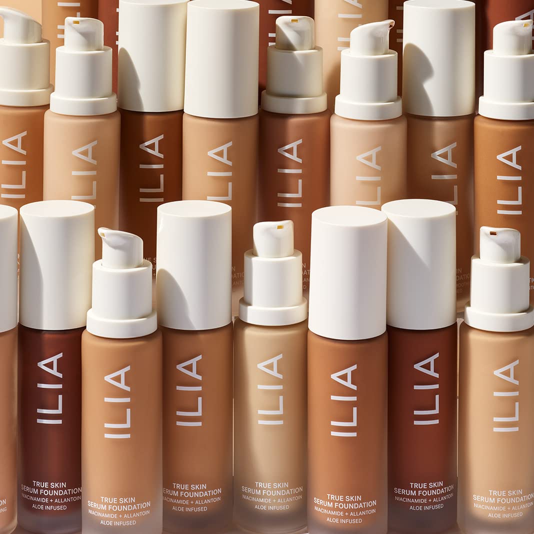ILIA True Skin Serum Foundation recyclable packaging nearby