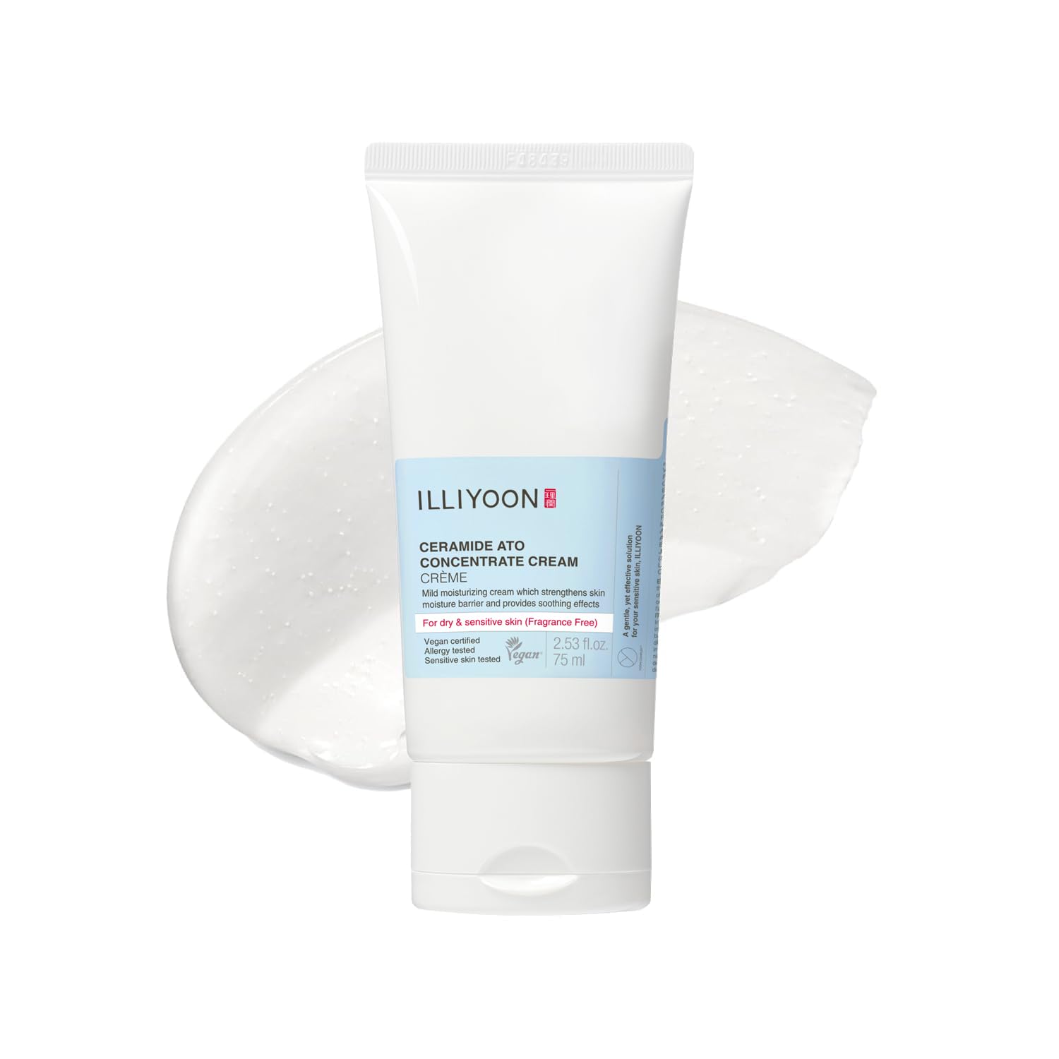 Illiyoon Ceramide Ato Concentrate Cream bottle close-up showing premium packaging and hydration promise
