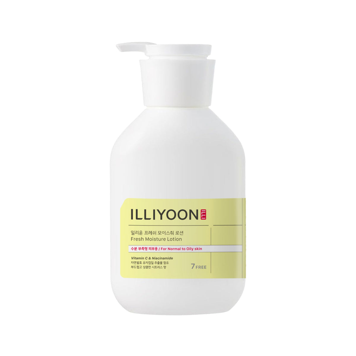 Illiyoon Fresh Moisture Lotion bottle shows deep hydration for dry, rough skin.