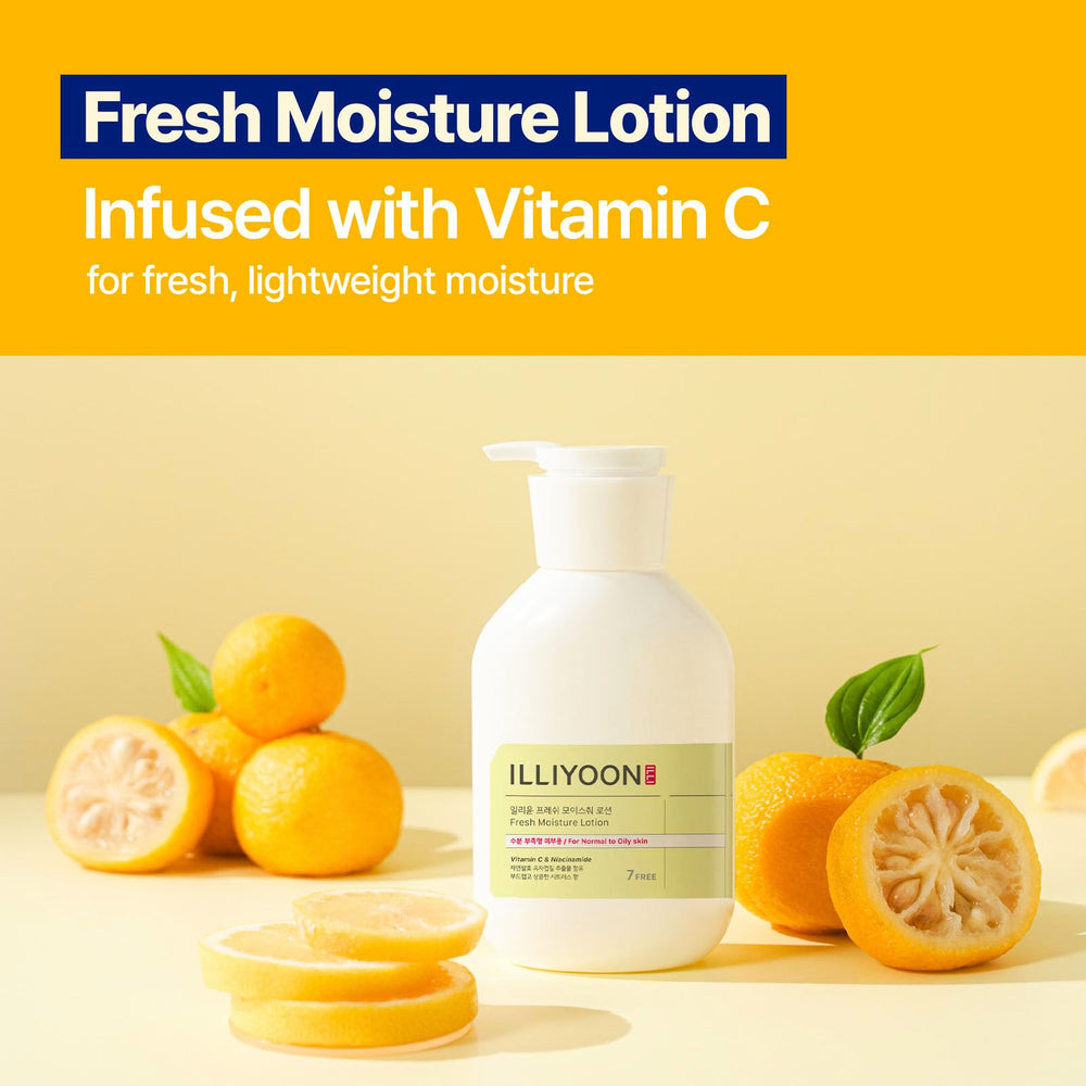 Illiyoon Fresh Moisture Lotion pump demonstrates easy, even application.