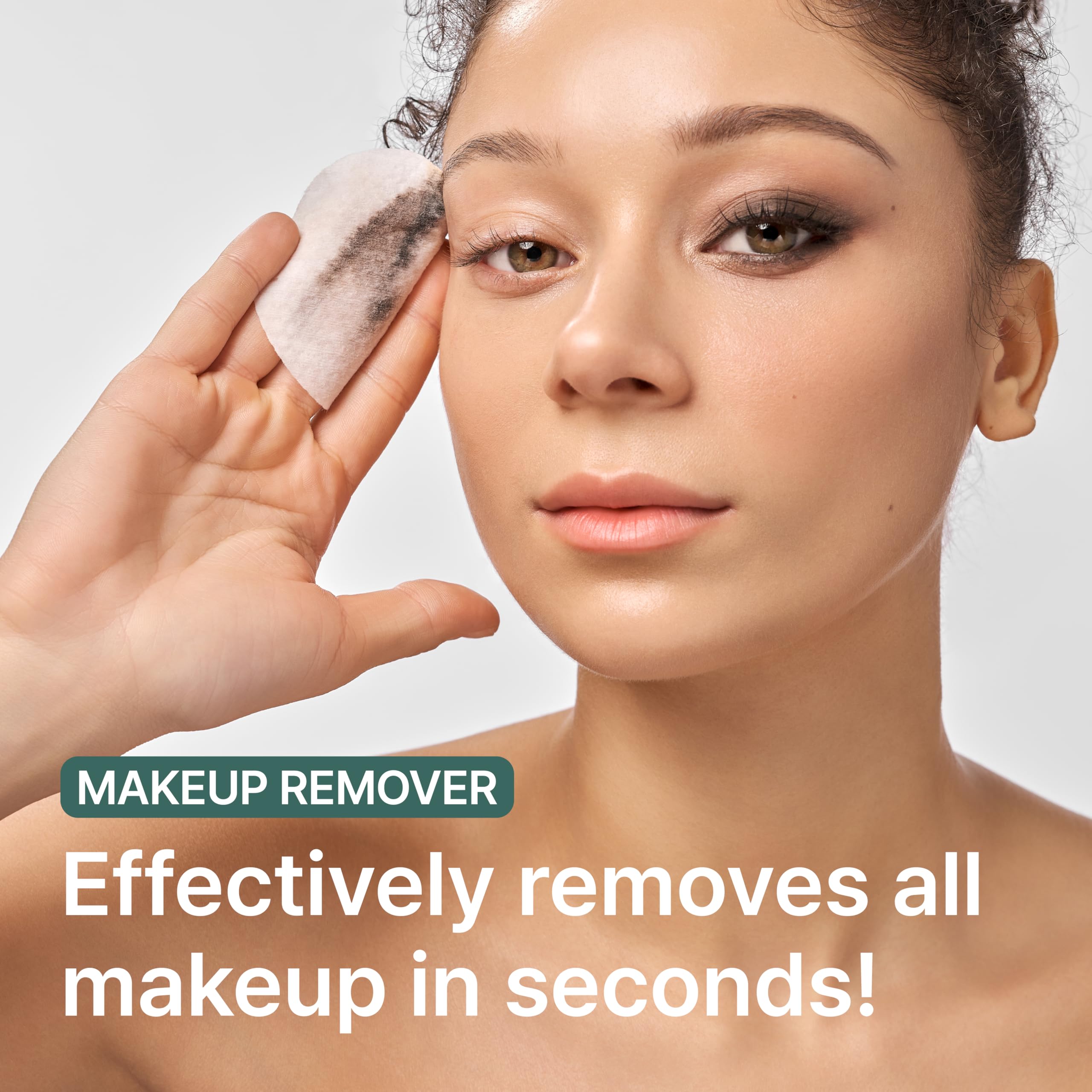 Illiyoon Gentle Deep Eye Makeup Remover label closeup highlighting fragrance-free vegan-certified formula.