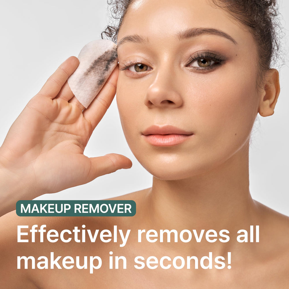 Illiyoon Gentle Deep Eye Makeup Remover label closeup highlighting fragrance-free vegan-certified formula.