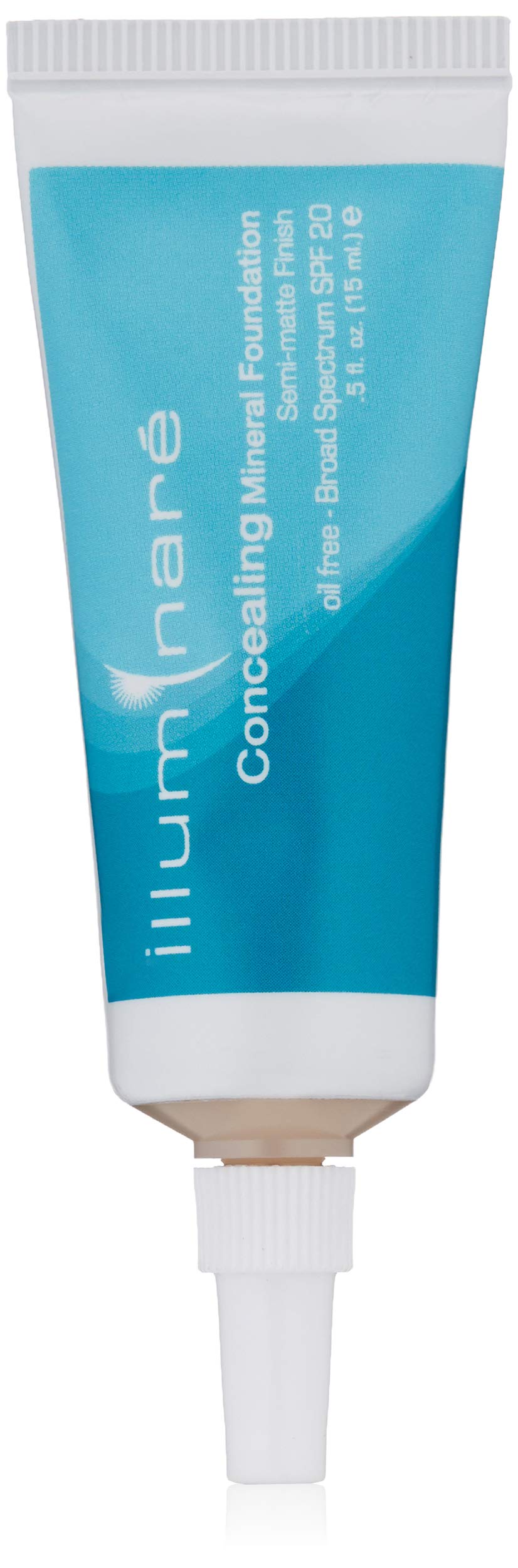 ILLUMINARÉ Concealing Mineral Foundation Portofino Porcelain bottle with oil-free formula and SPF 20.