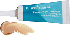 ILLUMINARÉ Concealing Mineral Foundation Portofino Porcelain bottle with oil-free, natural-looking coverage.