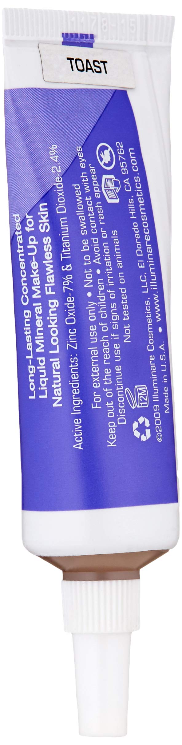 Illuminare Mattifying Foundation Tuscan Toast SPF 20 packaging highlights sun protection