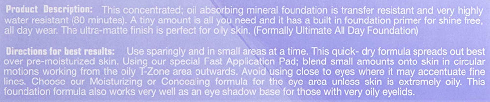 ILLUMINARÉ Mattifying Mineral Foundation Sienna Sun swatches demonstrate medium coverage.