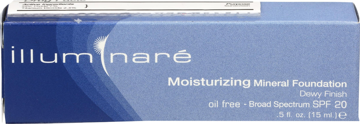 Illuminare Moisturizing Mineral Foundation Sienna Sun bottle offers natural, even tone.