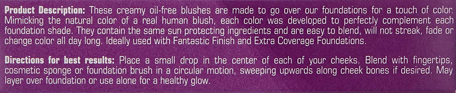 Illuminare blush cream texture blends easily for streak-free look.