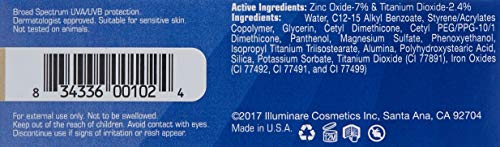 Illuminare Portofino Porcelain wear test highlights SPF 20 protection.