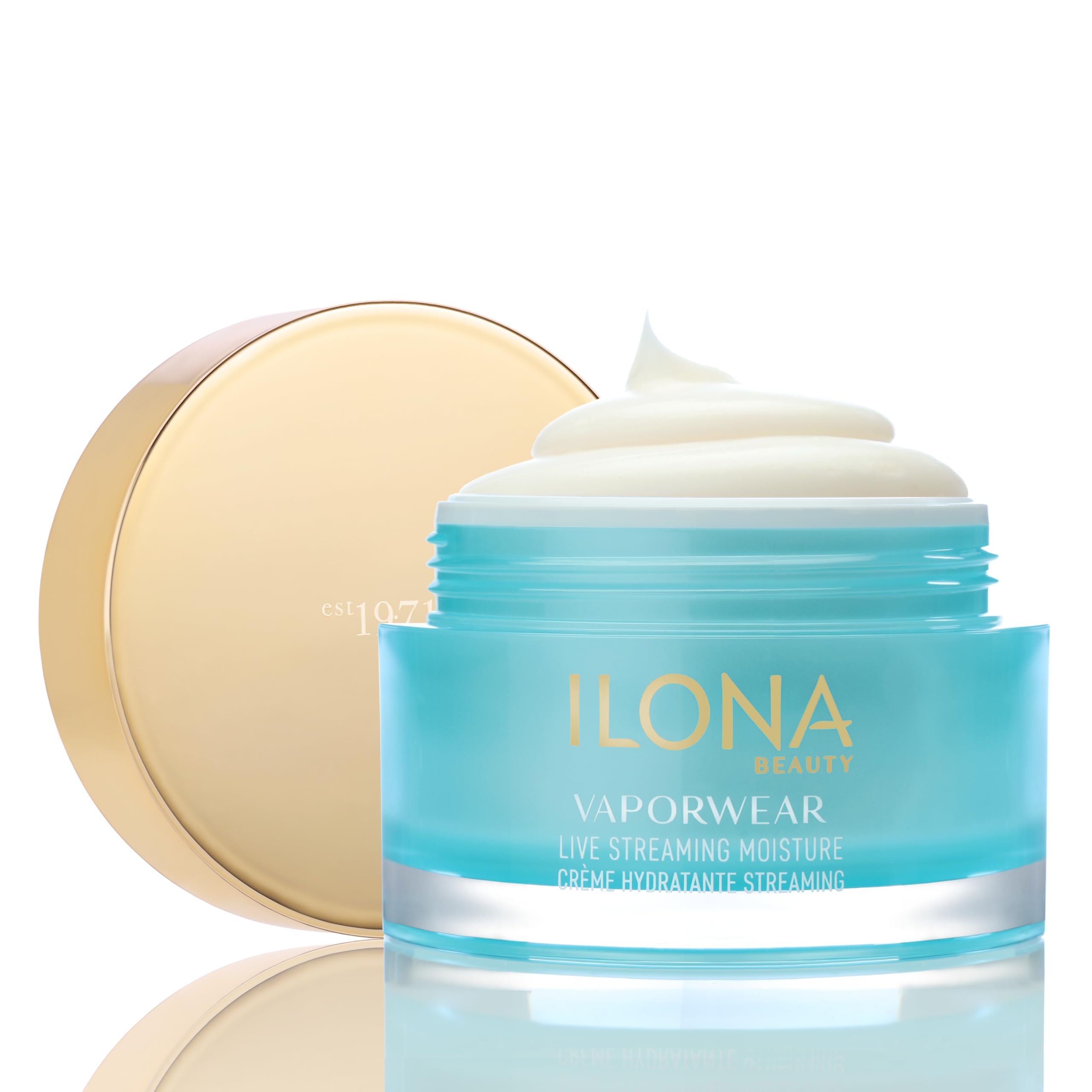 ILONA Vaporwear jar front label signaling premium hydration.
