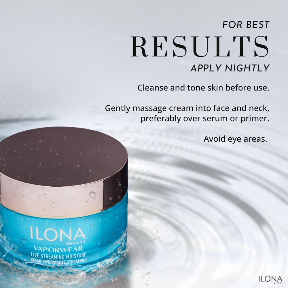 ILONA Vaporwear packaging box emphasizes cruelty-free skincare heritage.