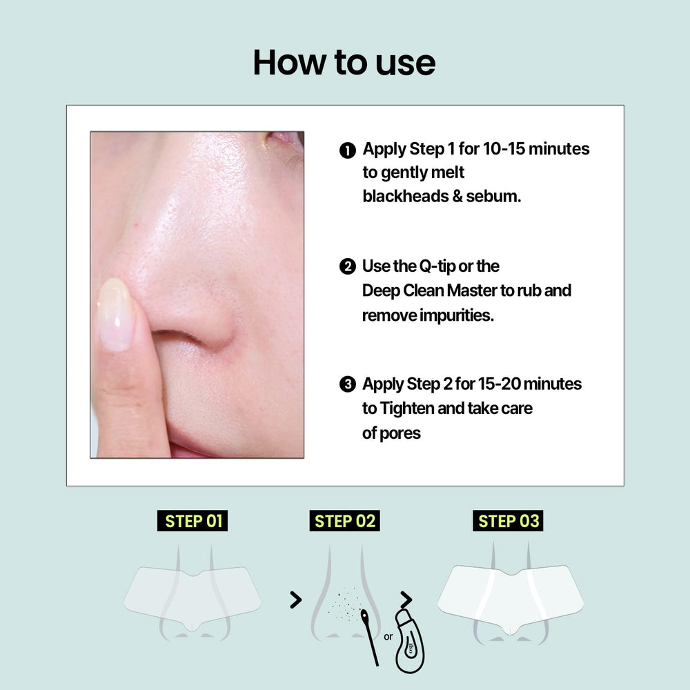 ilso cotton swabs image emphasizes precise removal of blackheads from pores