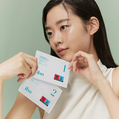 ilso Step 2 cotton sheet close-up demonstrates soothing moisture after pore care