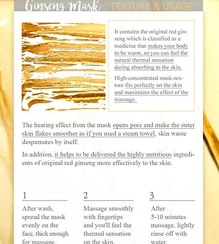 I'm From Ginseng Mask antioxidant action highlight implies purified skin.