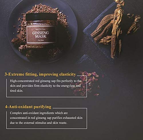 I'm From Ginseng Mask hydration close-up showcases plump, refreshed skin.
