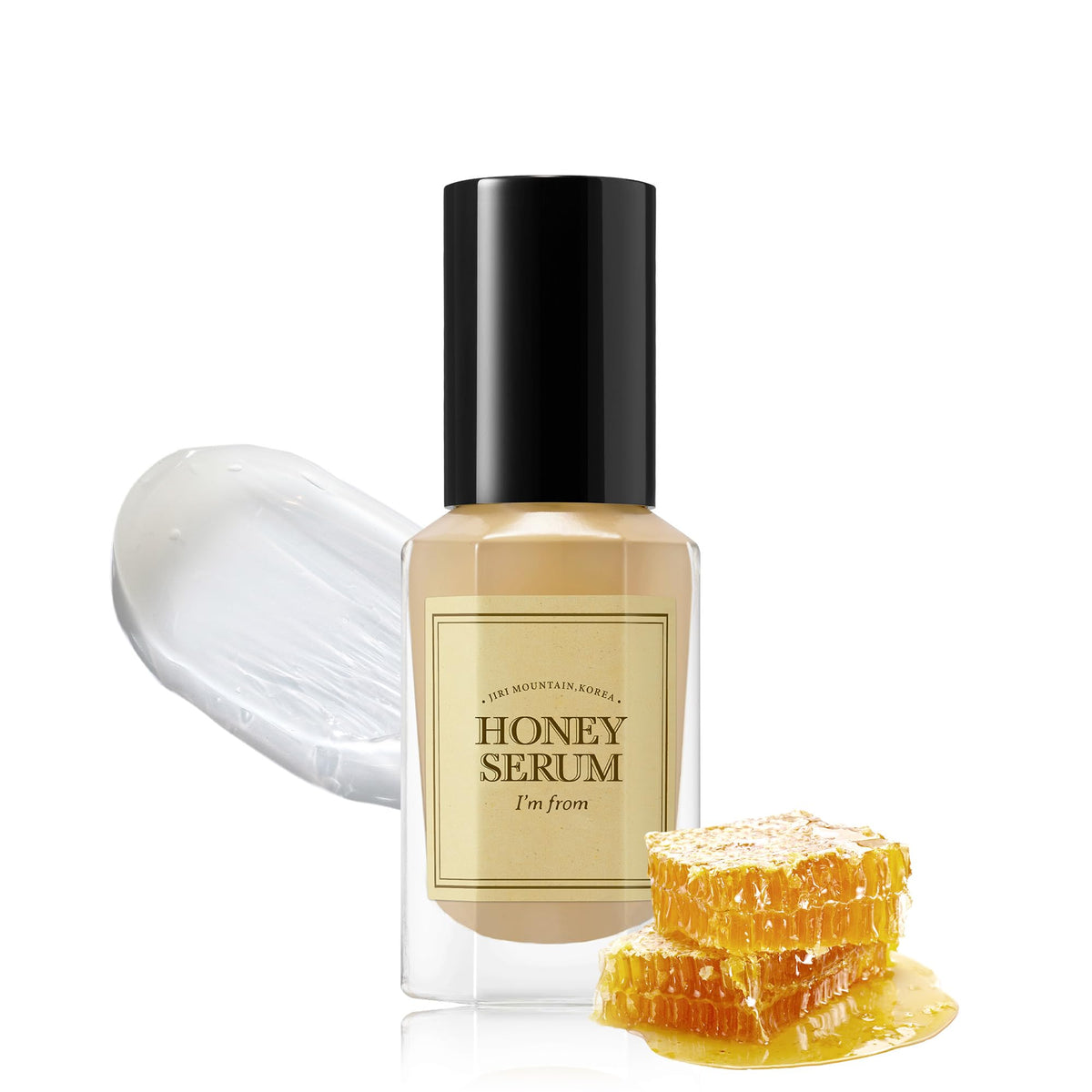 I'm From Honey Serum 30ml bottle glistens with rich moisture.
