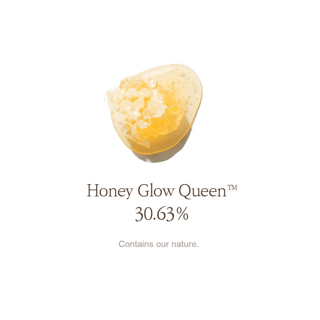 Texture close-up shows the honey-like consistency for smooth application.