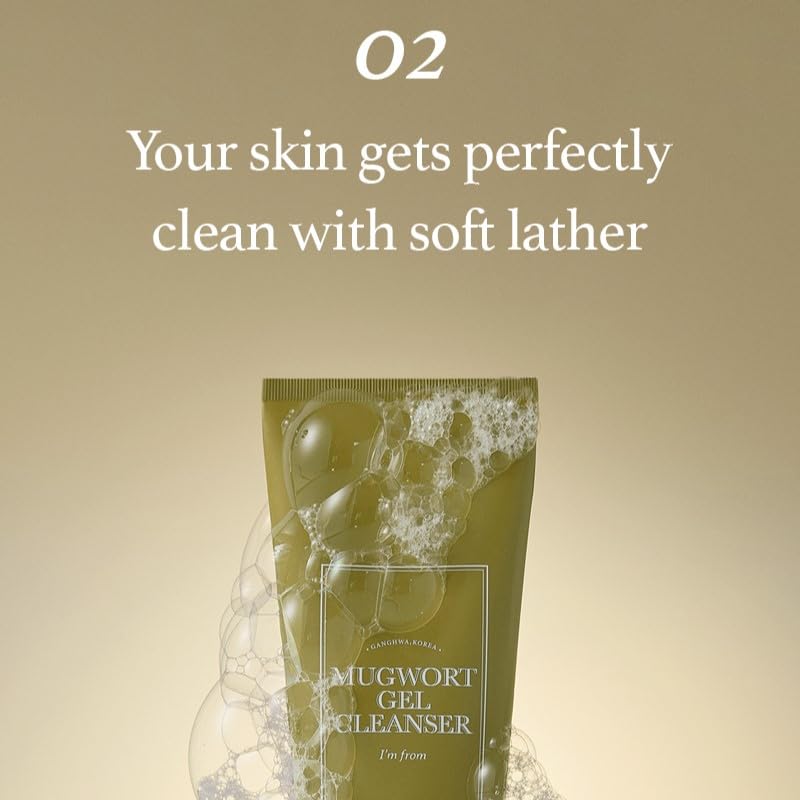 I'm from Mugwort Gel Cleanser mugwort 60% badge underscores natural, plant-powered soothing.
