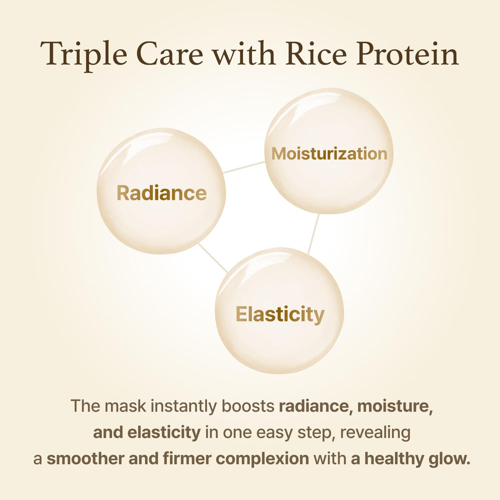 Applying I'm from Rice Glow Peel Off Mask on face for cooling effect