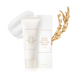 I'm from Rice Glow Peel Off Mask packaging showing premium rice protein care