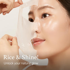 Peel film forming on skin while wearing I'm from Rice Glow Peel Off Mask