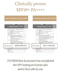 I'm from Rice Sunscreen 6-free label highlights a cleaner formula.