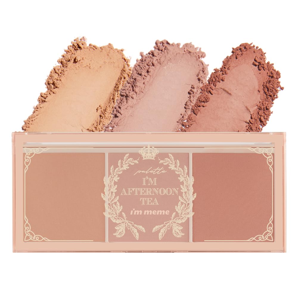 I'M MEME Afternoon Tea Blusher Palette packaging for on-the-go touch-ups.