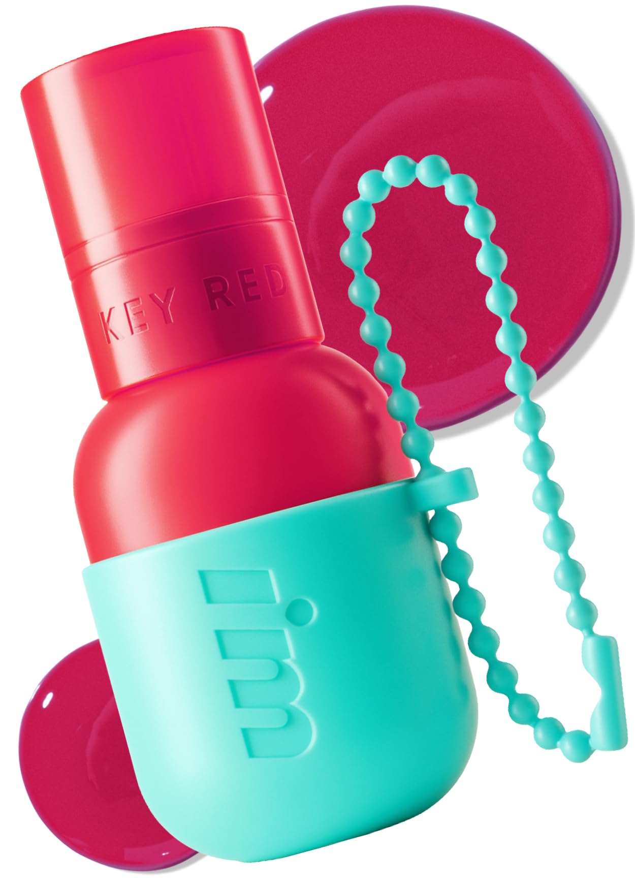 I'M MEME Color Key Ring Lip Tint in My Cherry, portable gloss on-the-go.
