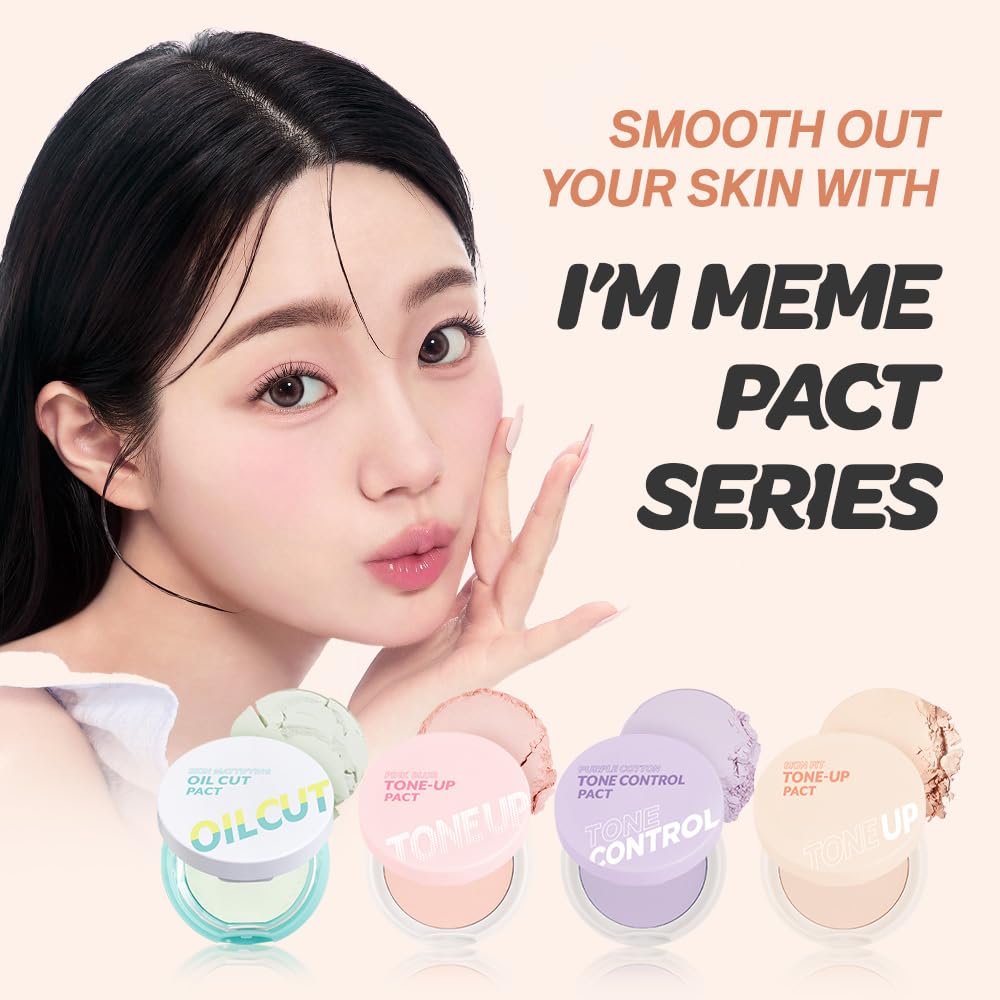 I'M MEME Pink-toned powder blends for a smooth complexion
