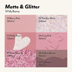 I'M MEME My Bunny neutral shades swatches for versatile daytime makeup