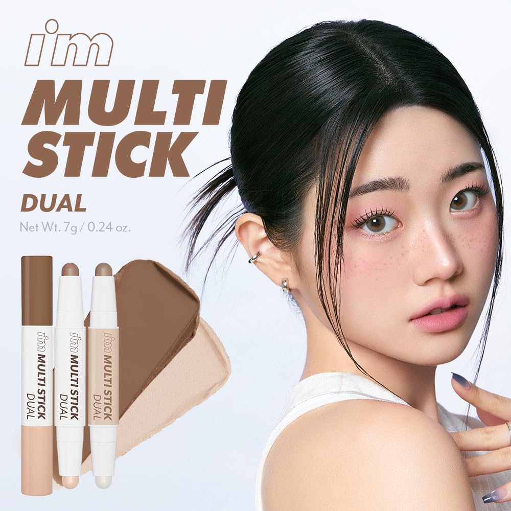 I'M MEME I'm Multi Stick Dual 002 highlighter shade for a soft champagne glow