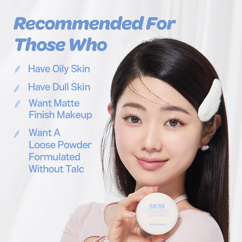 IM MEME talc-free powder on skin for translucent finish
