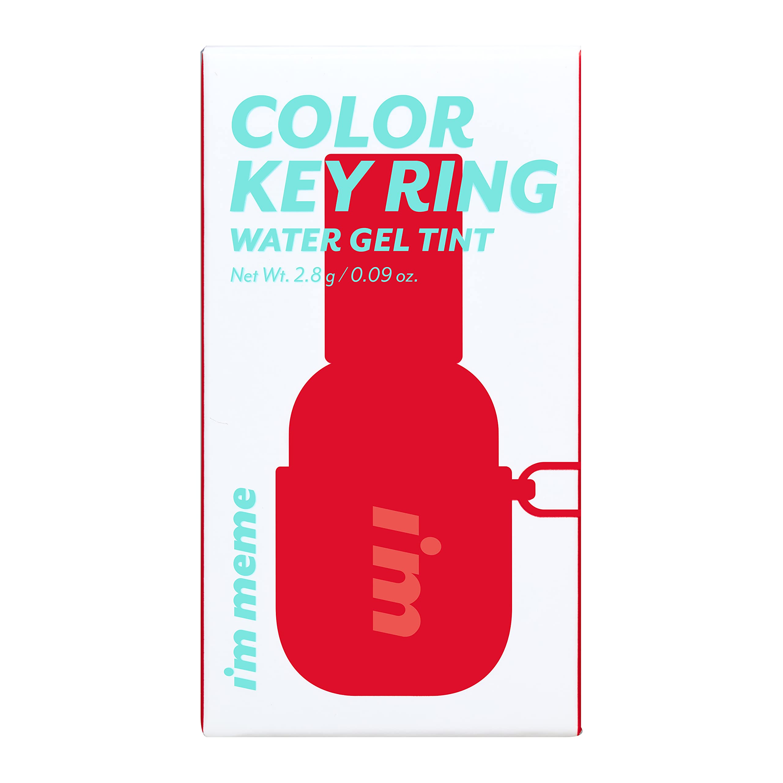 I'M MEME travel-friendly compact lip tint with built-in key ring.