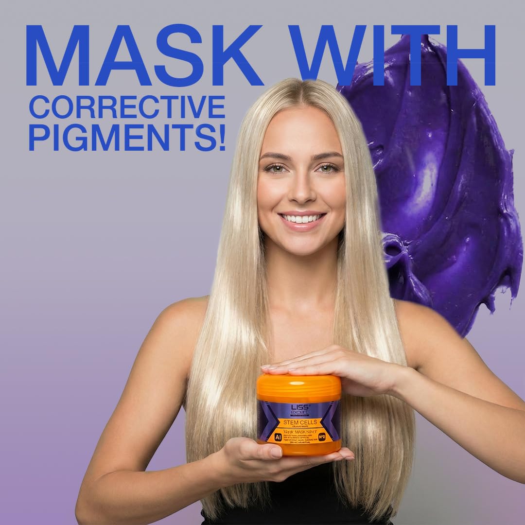 Liss Expert Stem Cells Purple Magic Hair Mask | Argan Oil, Keratin & Hyaluronic Acid Deep Conditioning 250 ml