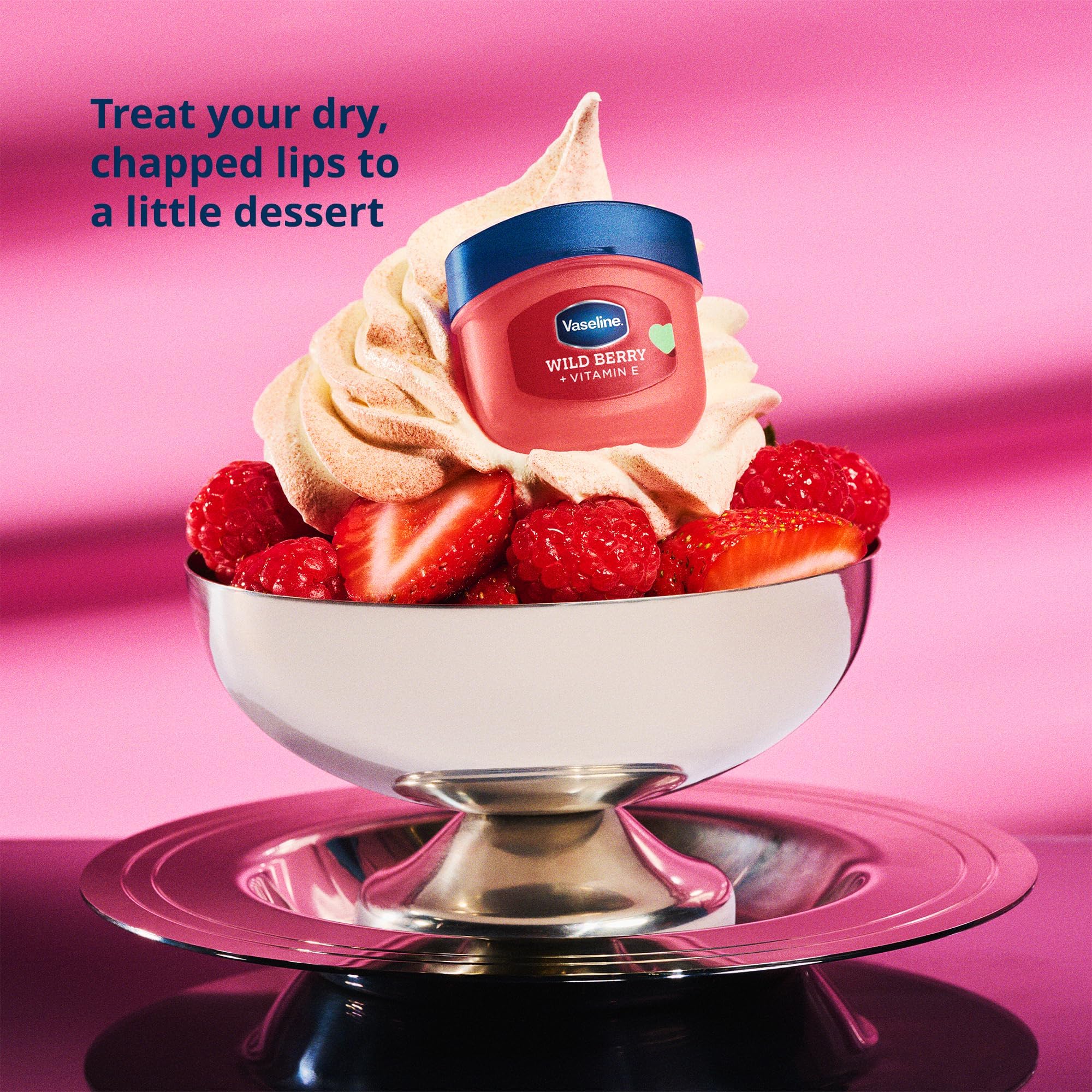 Vaseline Lip Therapy Mini Tinted Lip Balm Set – Rose Tint + Wild Berry (Vitamin E) 0.25 oz Each