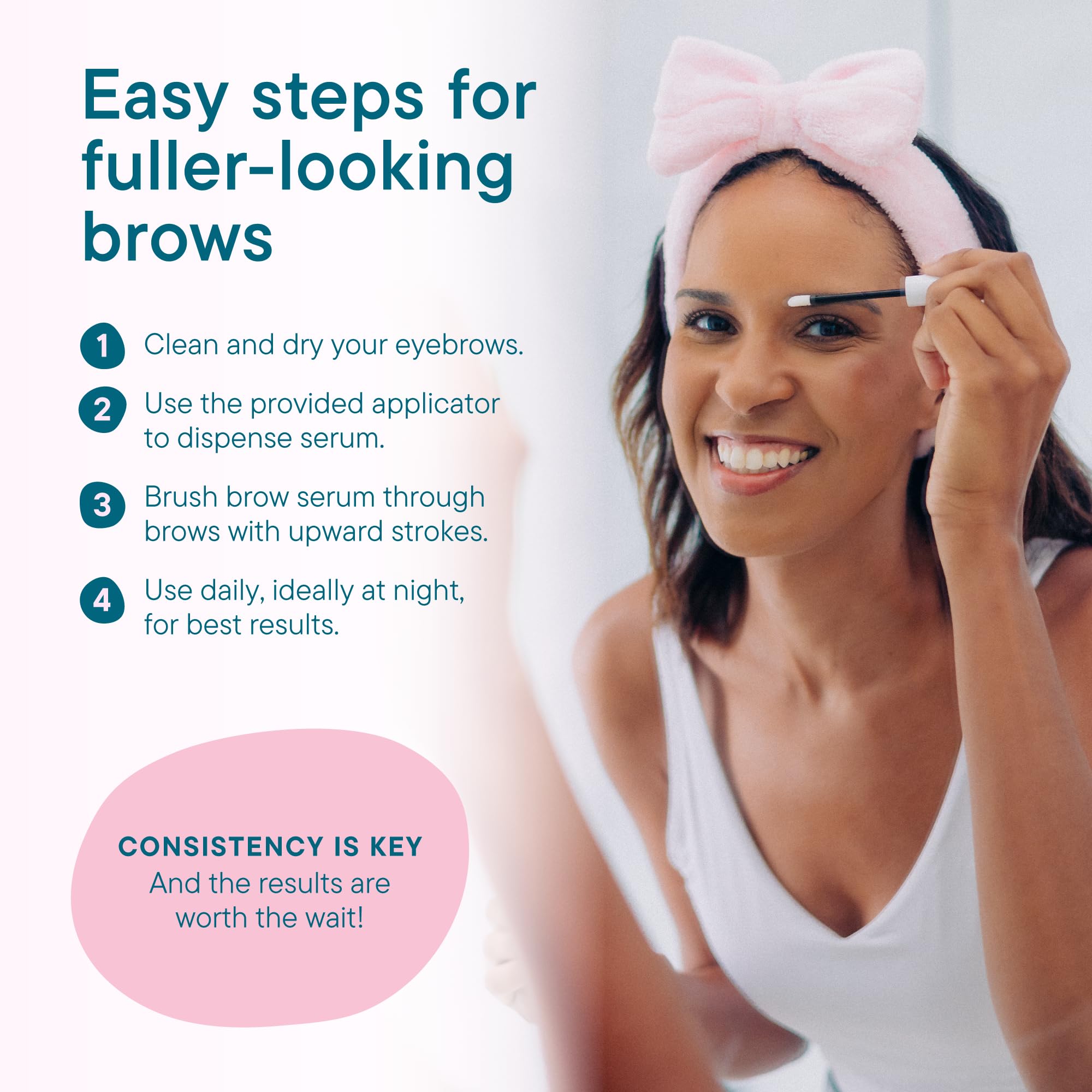 Frownies Brow Serum – Fuller, Darker Brows with Peptide & Plant Blend