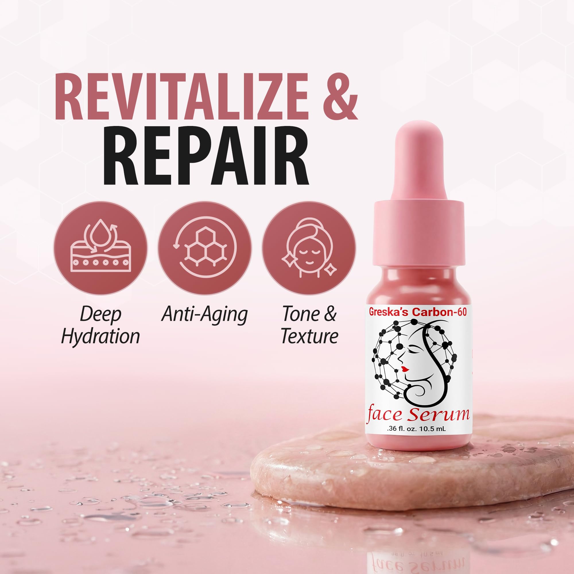 Greska's Carbon-60 Face Serum | Lightweight Hydration and Antioxidant Support